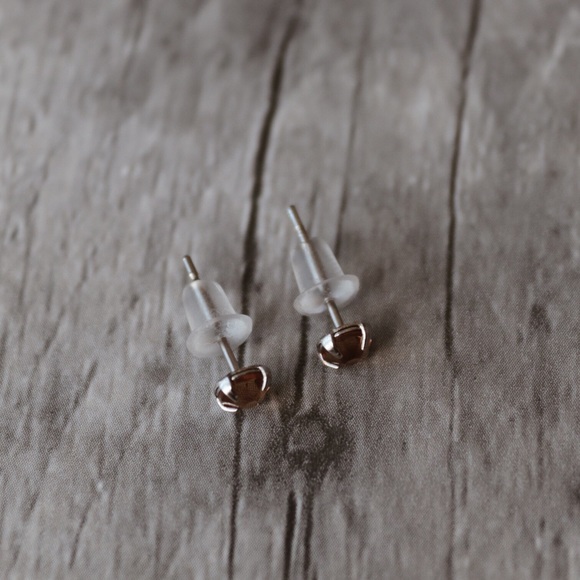 Swarovski Rhinestone Studs - Handmade - Topaz - Picture 4 of 4